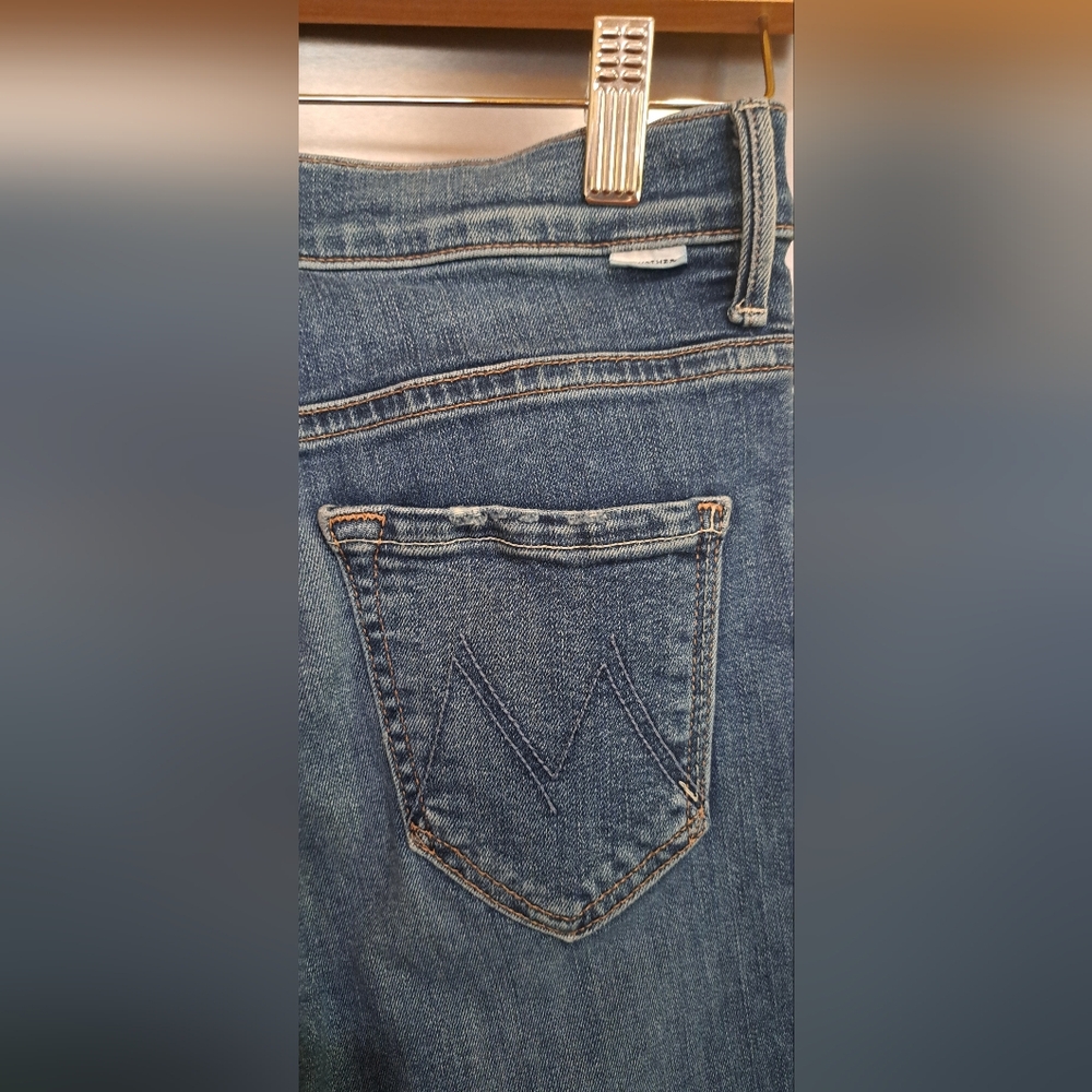 Mother Jeans Stunner Zip Ankle Step Fray After Hours Denim Party Festival Sz 25